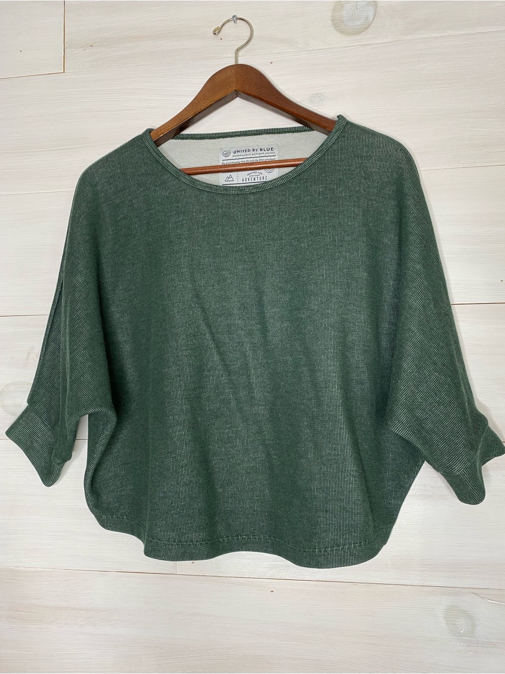 United By Blue Women's Forest Green Boxy Crewneck Sweater